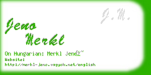 jeno merkl business card